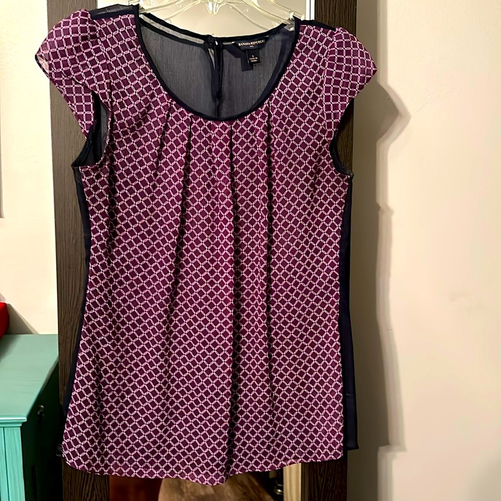 Purple printed blouse